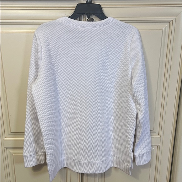 Michael Kors White Textured Lace-Up Top - Picture 5 of 5